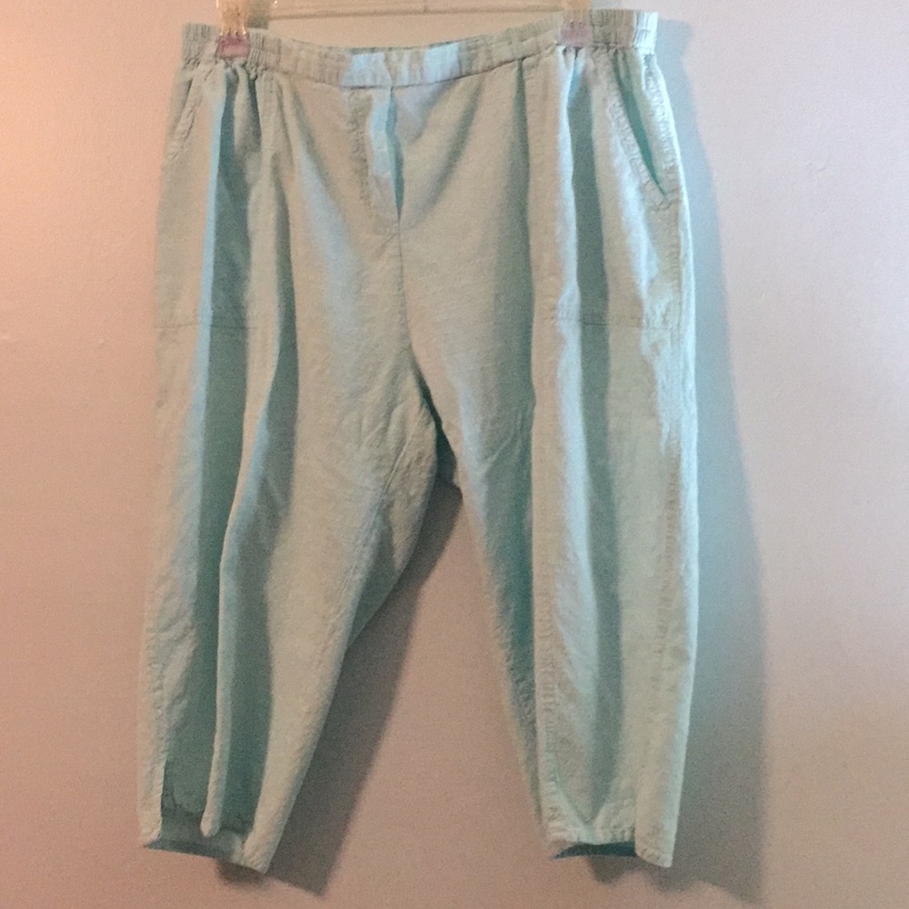Cathy Daniels aqua capris 3X